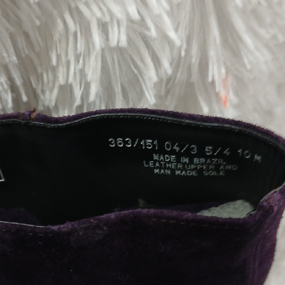 Franco Sarto Dark Purple Heeled Boots - Picture 6 of 12